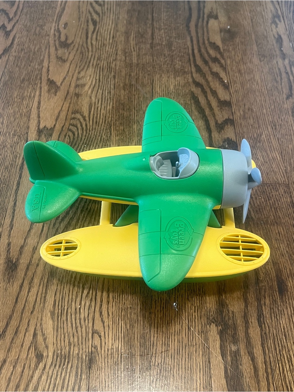 Green & Yellow Float Plane Toy Seaplane by Green Toys
